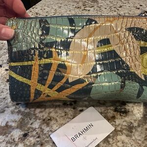 Brahmin Croc Embossed Clutch. Well loved.